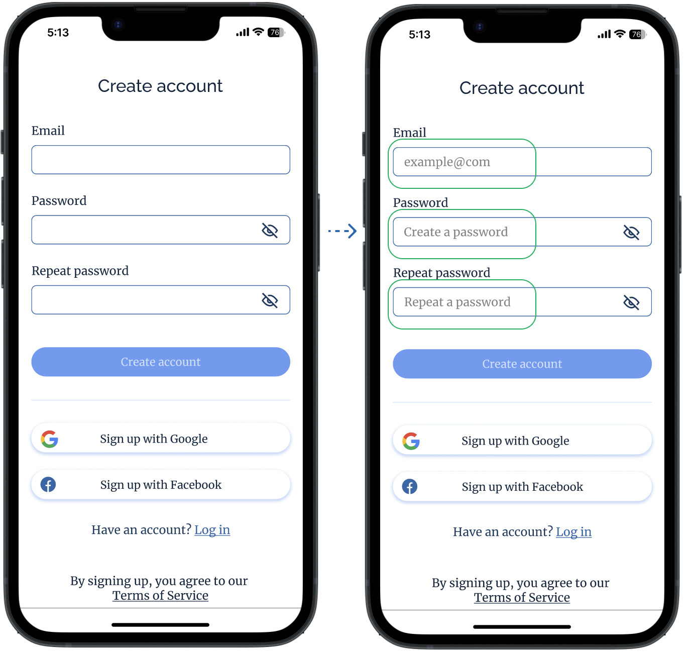 Adding placeholders to forms